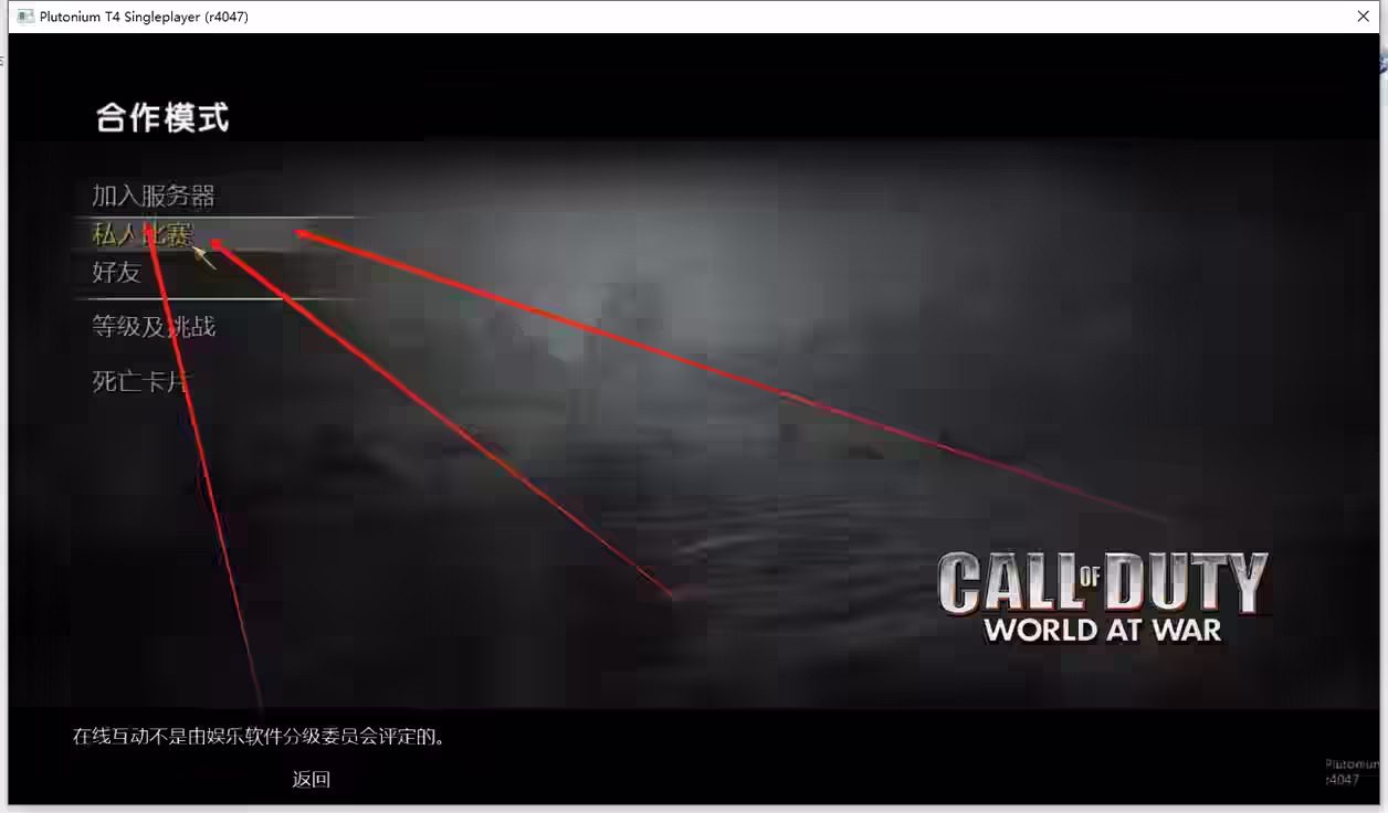 选择 私人比赛